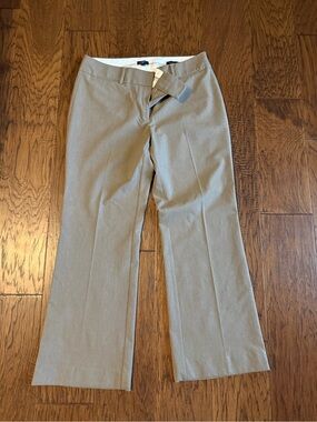 LOFT Women's Light Taupe Straight-Leg Trousers